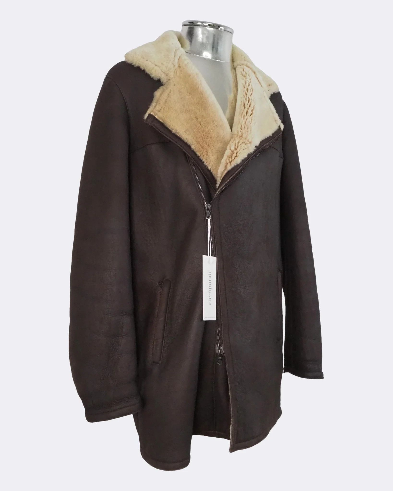 Neil Barrett Neil Barrett Lambskin Leather Shearling Coat $2510 Size US L / EU 52-54 / 3 - 10 Thumbnail