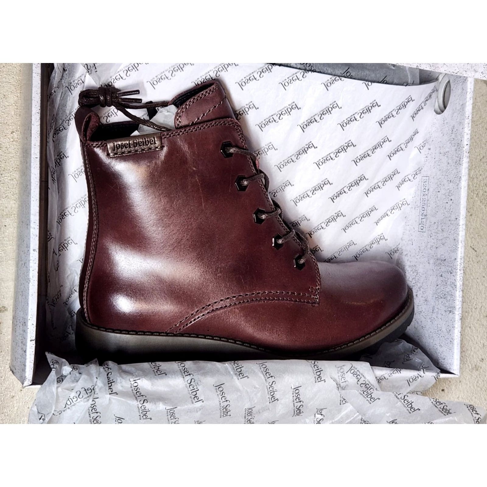 Vintage VINTAGE Josef Seibel Brown Leather ZIP Nashville Bordo-kombi Combat Boot Wmns 8 NEW Size US 8 / IT 38 - 2 Thumbnail