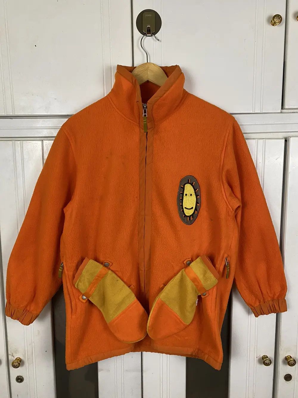 Japanese Brand × Vintage Vintage Rizzi 1995 Fleece Jacket Orange Size US L / EU 52-54 / 3 - 2 Thumbnail