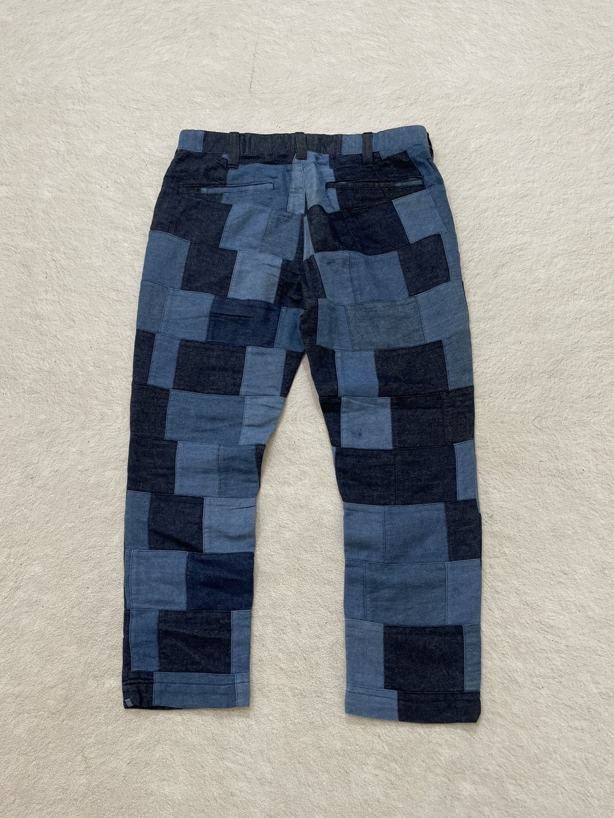 If Six Was Nine 2000s Patchwork Denim Pants Blue Mixed Panel Y2K hysteric Size US 31 - 6 Thumbnail