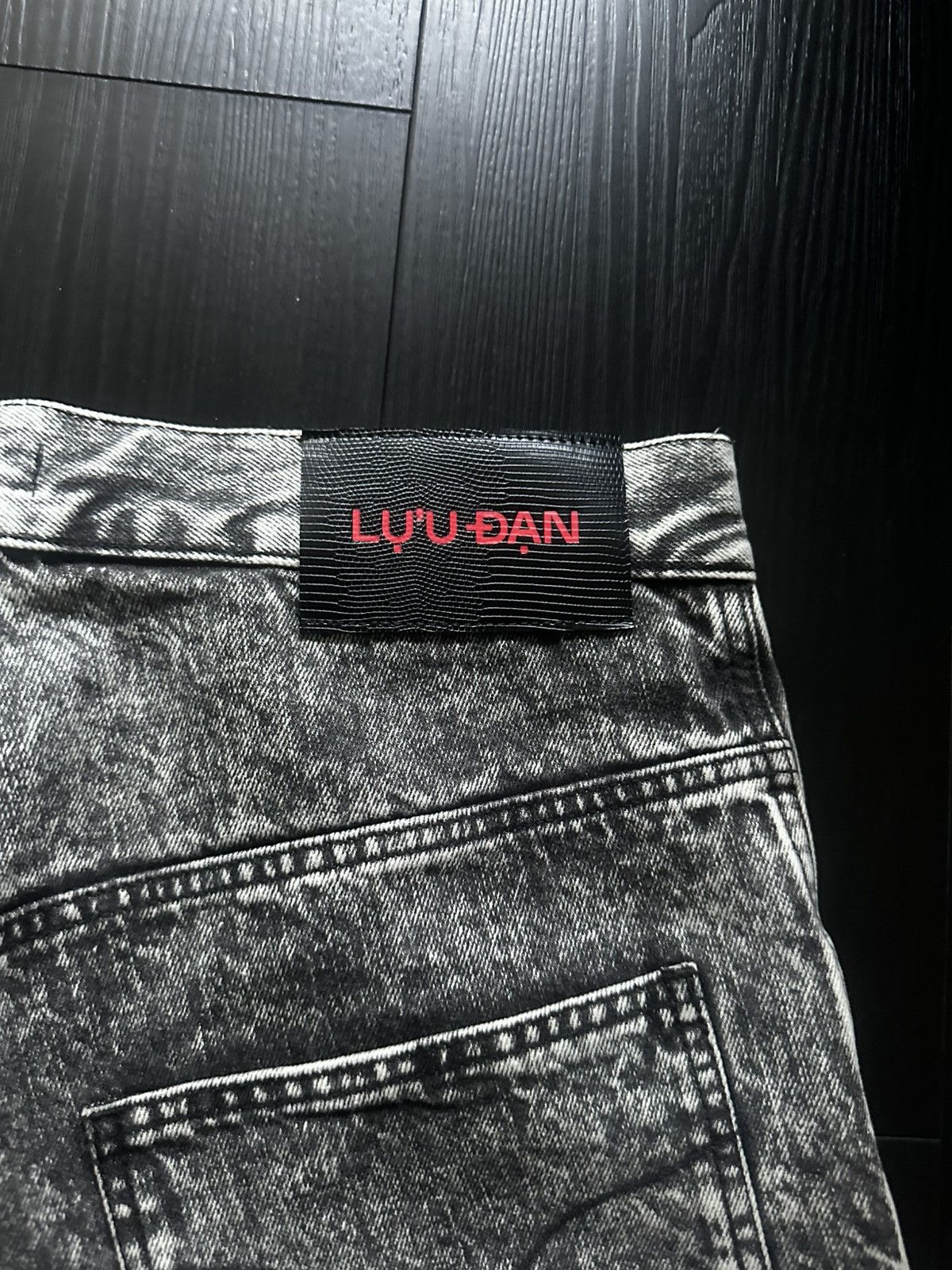 LUU DAN LU’U DAN Black/Grey Wide Cropped Jeans Size US 32 / EU 48 - 3 Thumbnail