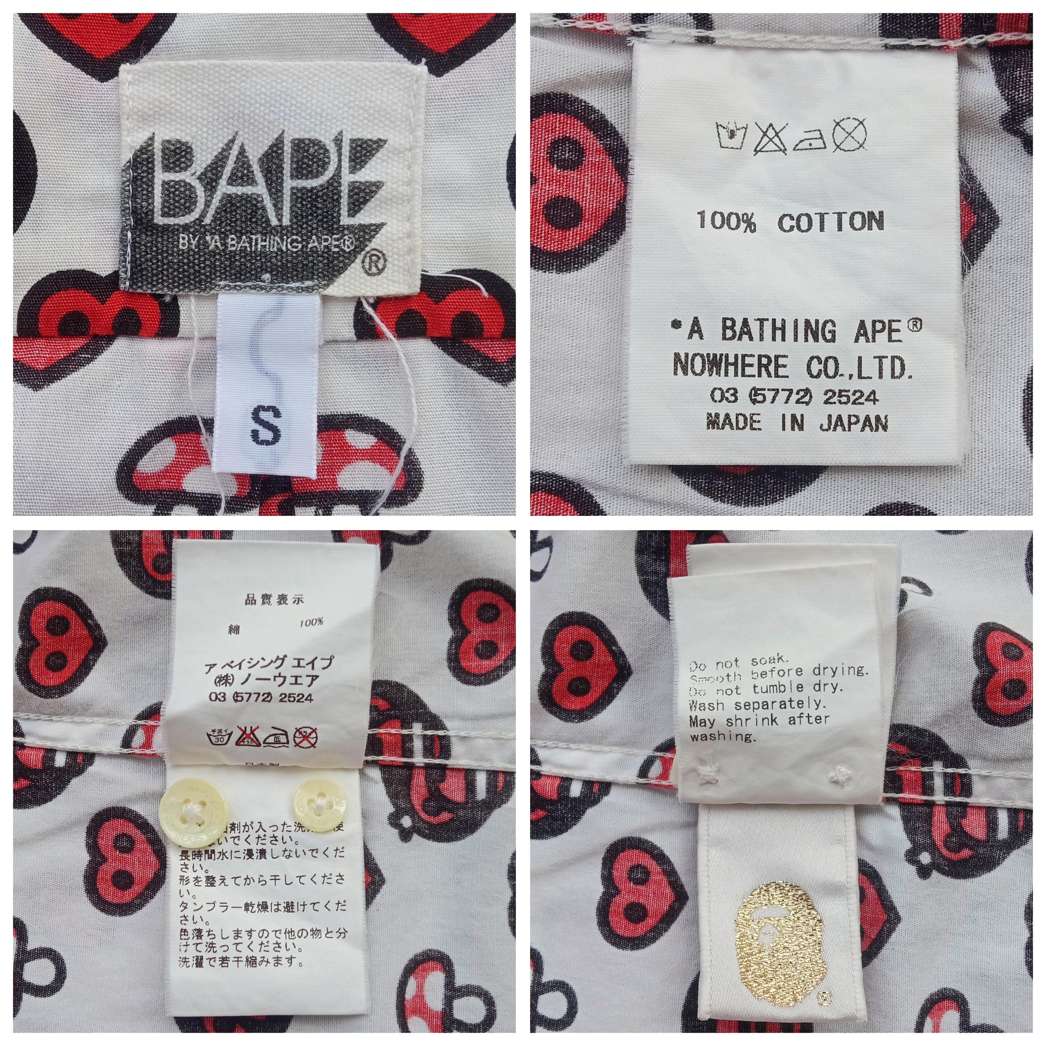 Bape Baby Milo Monogram Button Up Shirt (2007) Size US S / EU 44-46 / 1 - 10 Thumbnail