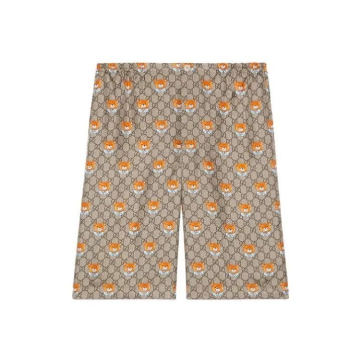 Gucci Gucci x Kai Bear Print Silk Shorts-2507 Size US 44 / EU 60 - 6 Thumbnail