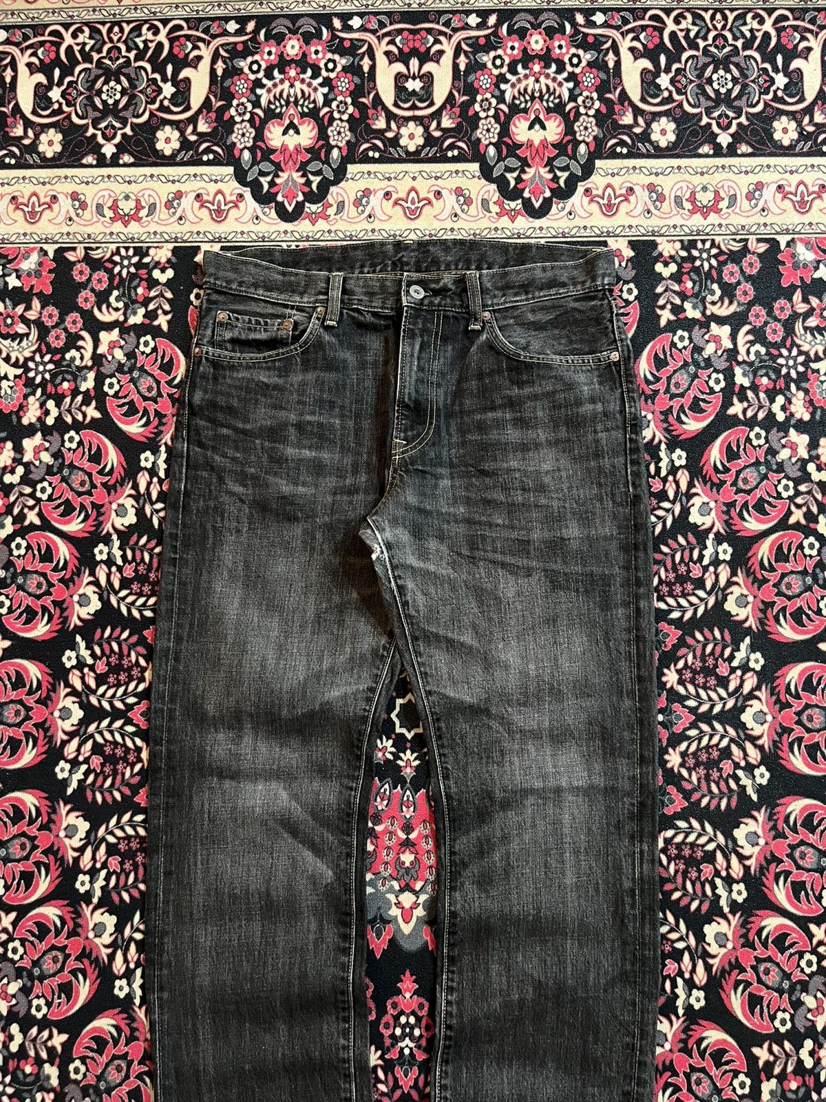 Undercover × Uniqlo Vintage Uniqlo UJ Dark Whisker Regular Fit Straight Leg Jean Size US 33 - 3 Thumbnail