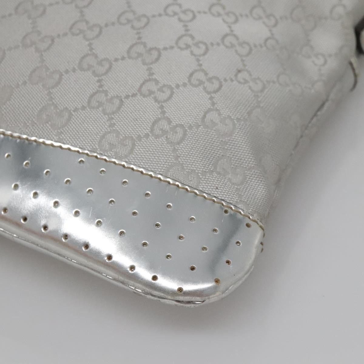 Gucci GUCCI GG Canvas Shoulder Bag Silver Size ONE SIZE - 12 Thumbnail