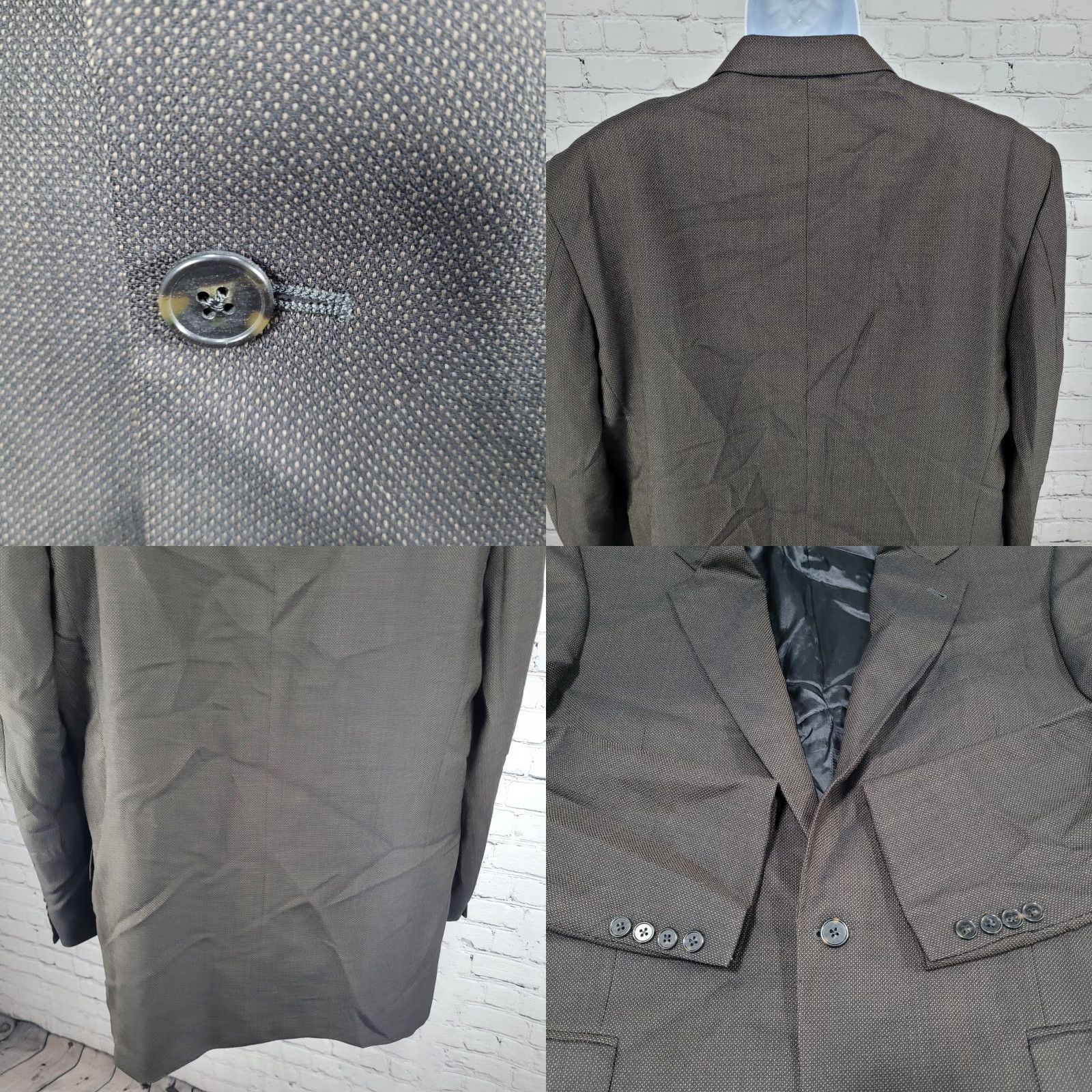 Joseph Abboud Joseph Abboud Blazer Men 44L Brown Wool 2-Button Ventless Notch Size 44R - 8 Thumbnail