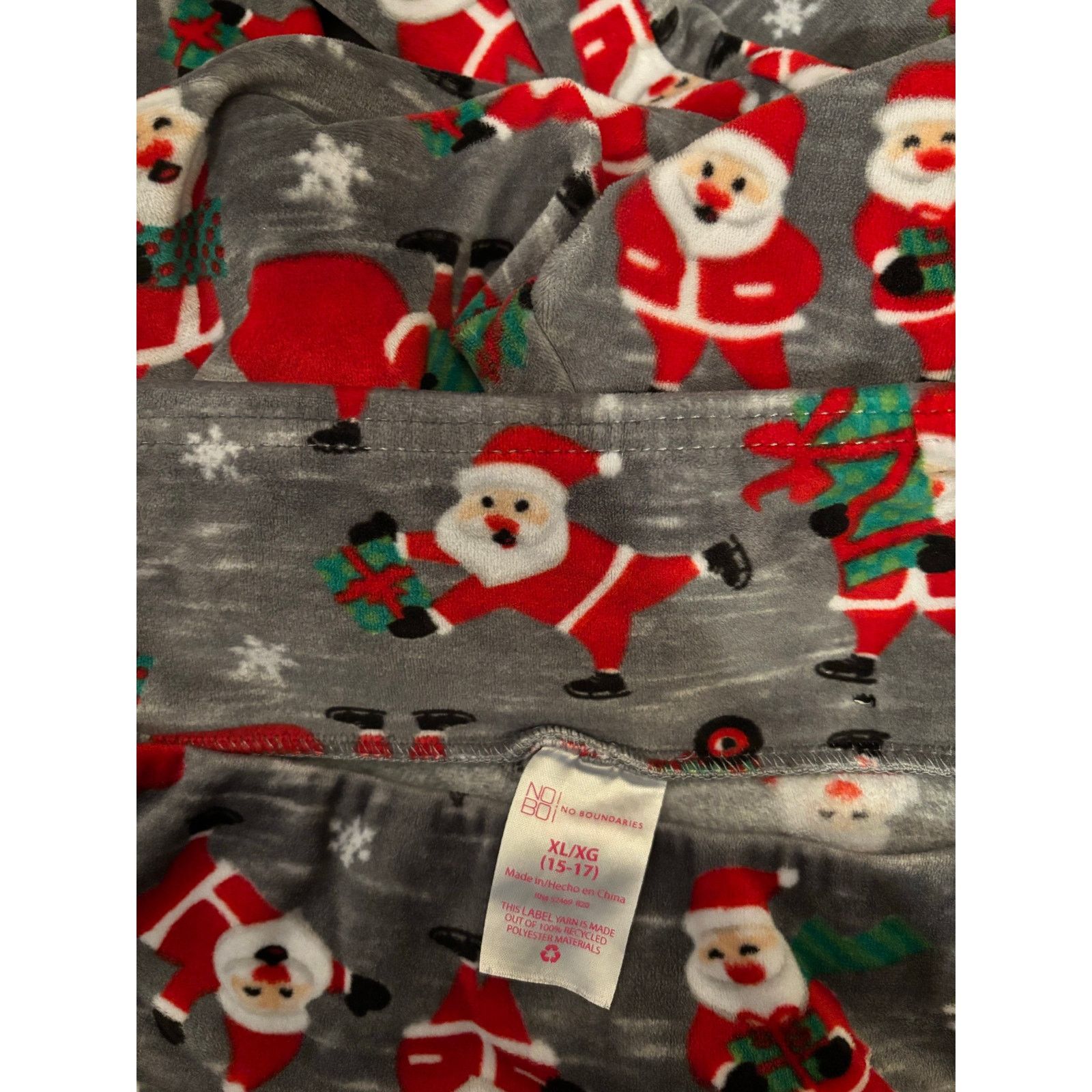 The Unbranded Brand No Boundaries Santa Jammies Leggings Size XL Size 32" / US 10 / IT 46 - 5 Thumbnail