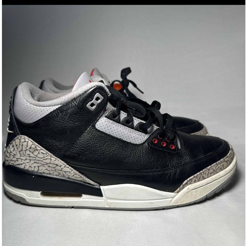 Jordan Brand × Nike Size 10 Air Jordan 3 Retro OG Black Cement 2024 Men's Shoes Size US 10 / EU 43 - 1 Thumbnail