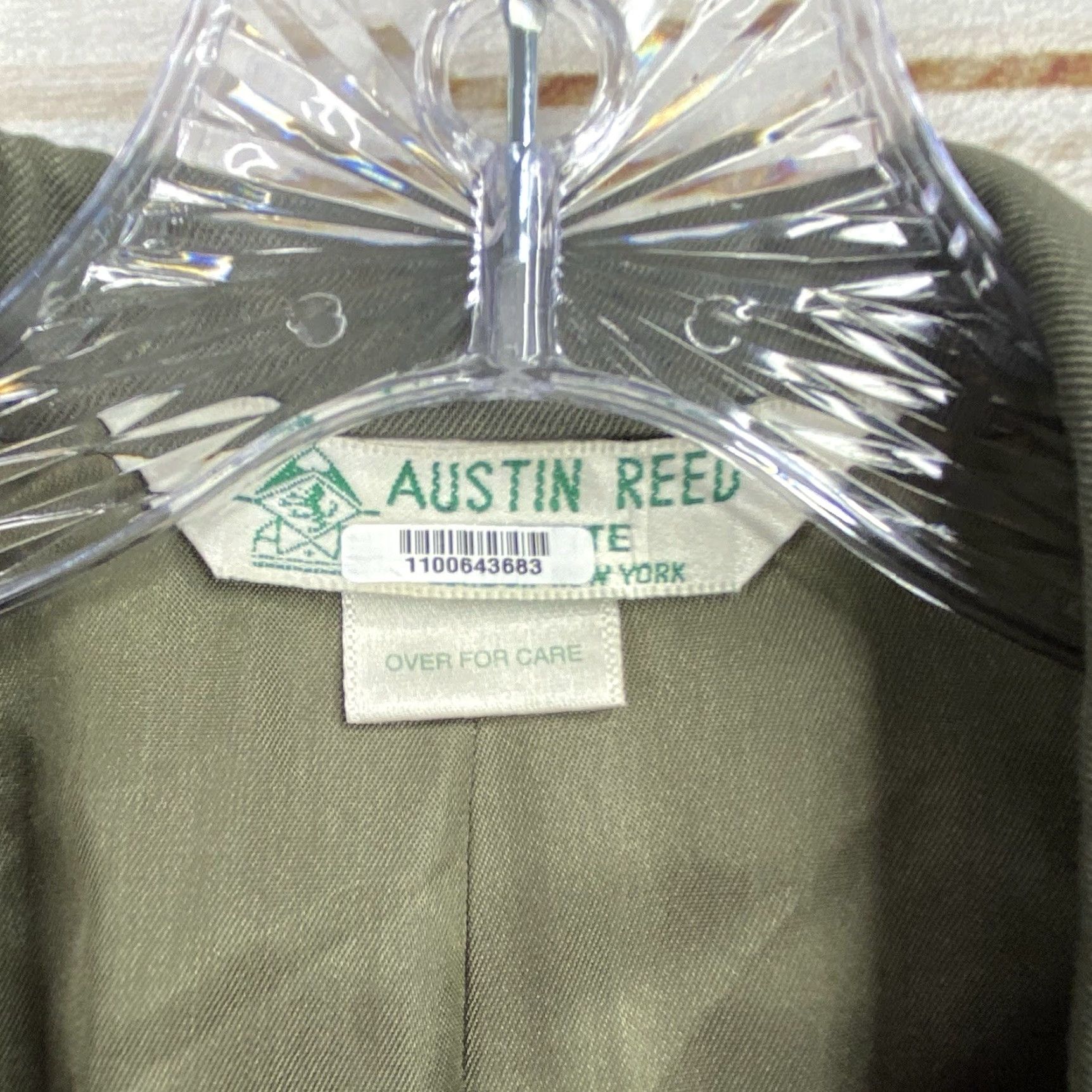 Austin Reed VINTAGE Austin Reed Blazer Skirt 2 Piece Womens 10 Green Gold USA Wool Button Front 1-Button Notch Lapel Regular Long Sleeve Solid Size 32" / US 10 / IT 46 - 5 Thumbnail