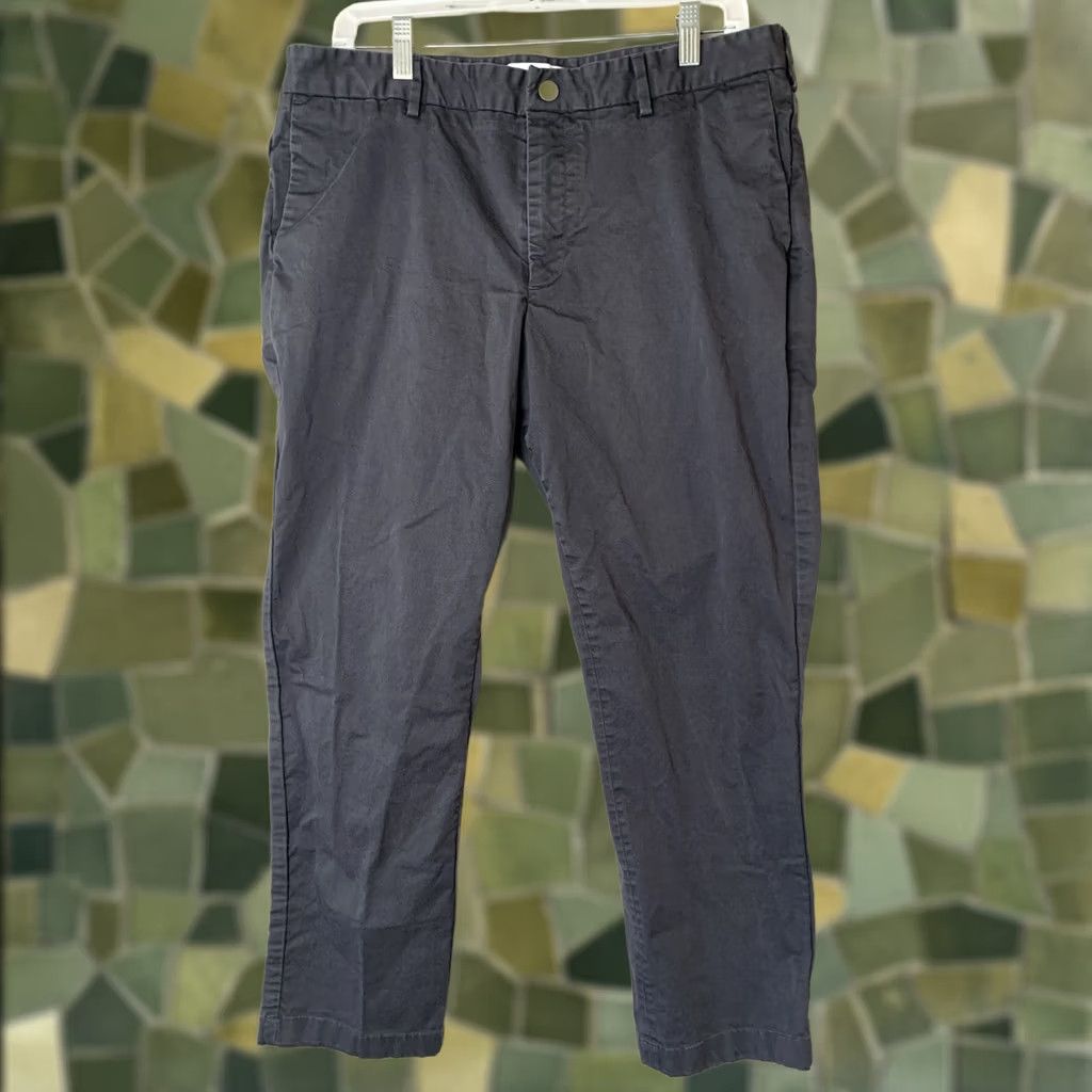 Vintage Spoke SHARPS Trousers Mens W36 L30 Black Cotton Twill Slim Regular Chino. Size US 36 / EU 52 - 1 Thumbnail