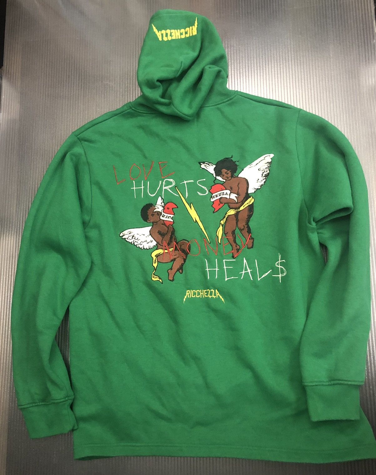 Designer Ricchezza forever love hurts money heals hoodie 3XL Size US XXL / EU 58 / 5 - 6 Thumbnail