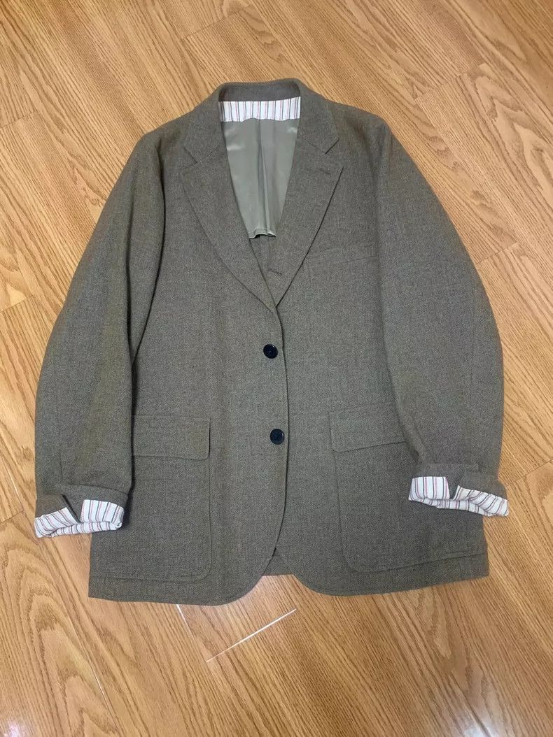 Visvim visvim verde tweed blazer in brown green-dmc Size US M / EU 48-50 / 2 - 1 Thumbnail