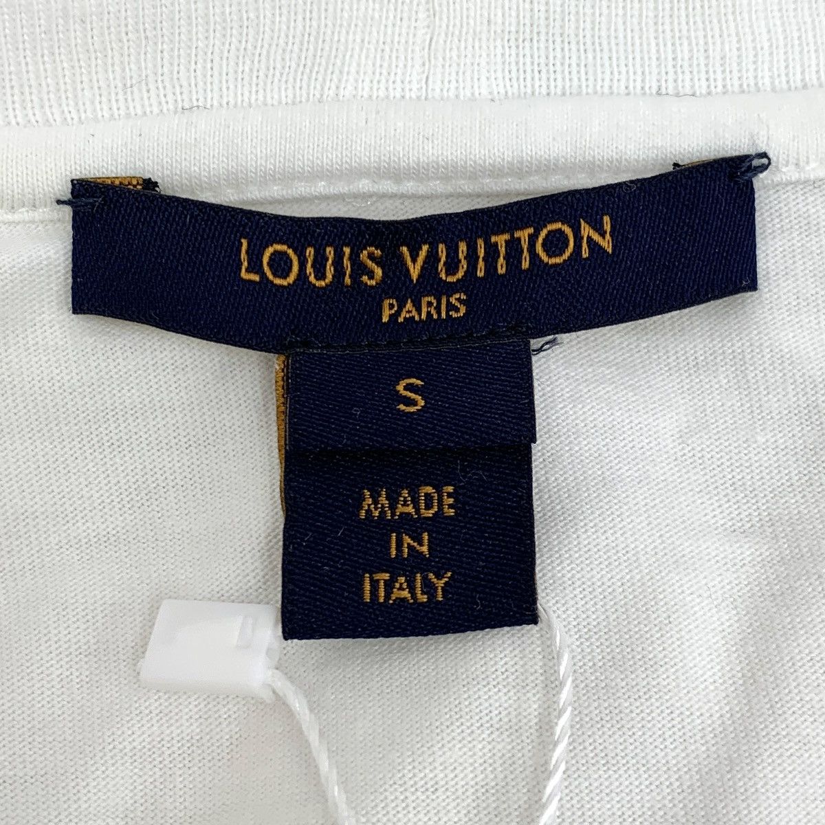 Louis Vuitton Louis Vuitton White Logo Letter Print Chain Cotton T-Shirt Size S / US 4 / IT 40 - 6 Thumbnail