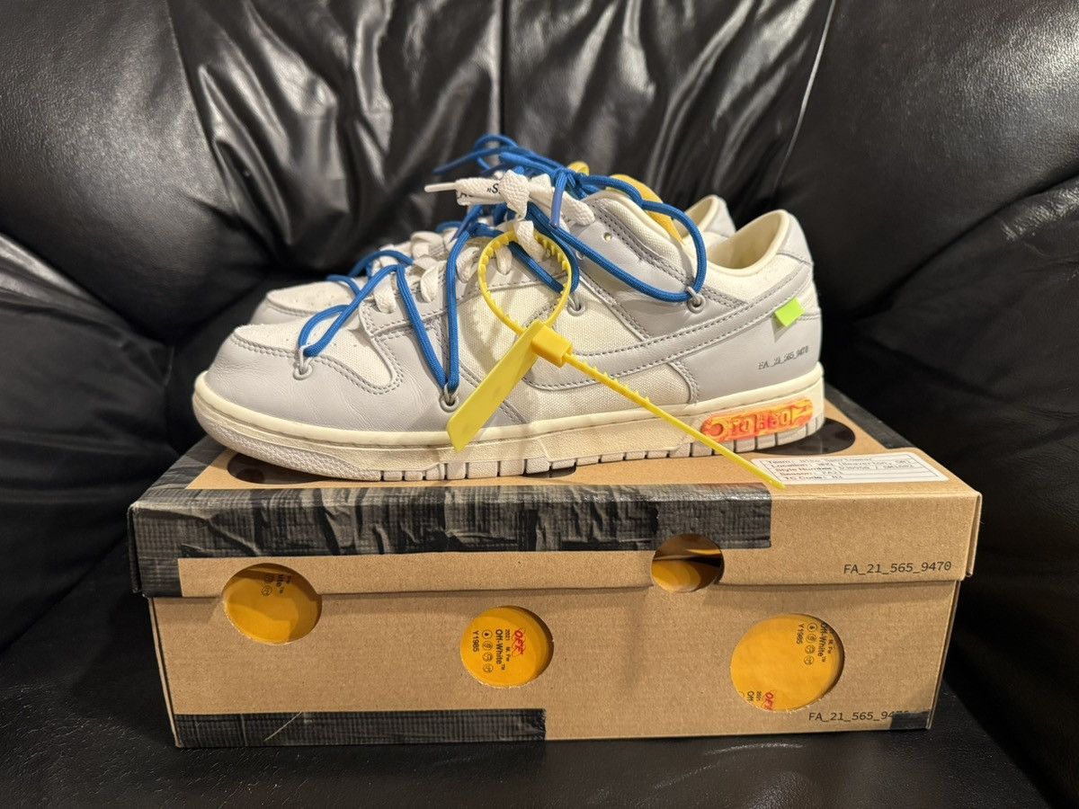 Nike × Off-White Nike Dunk Low Off-White Lot 10 of 50 Size US 10.5 / EU 43-44 - 1 Thumbnail