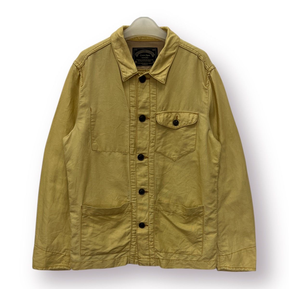 291295=Homme 🔥 291295 HOMME JAPAN CUSTOM MADE LINEN CHORE JACKET - M Size US S / EU 44-46 / 1 - 1 Thumbnail