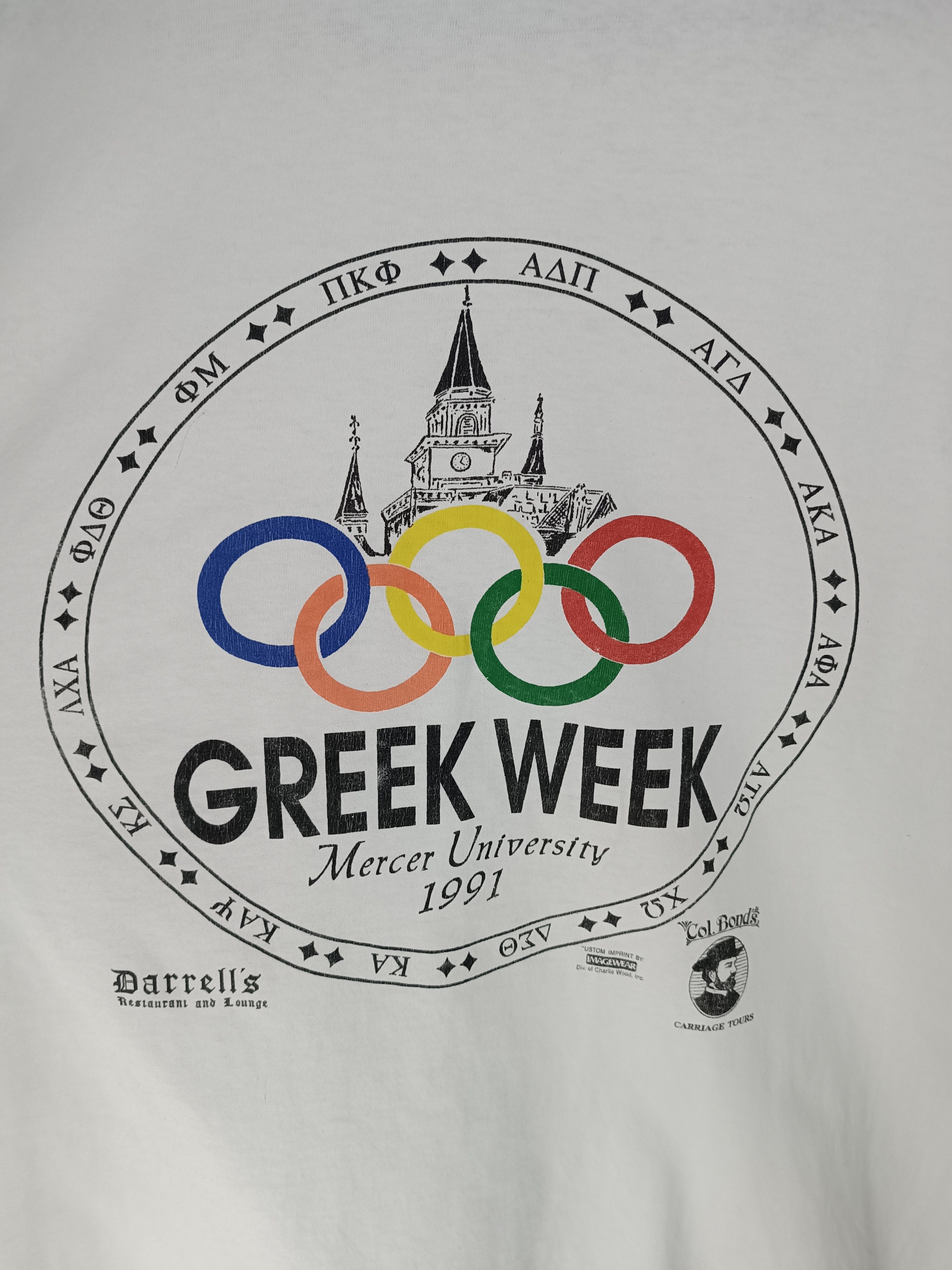 USA Olympics VINTAGE 90'S GREEK WEEK MERCER UNI OLYMPICS CAMPUS VERY RARE Size US XL / EU 56 / 4 - 19 Thumbnail