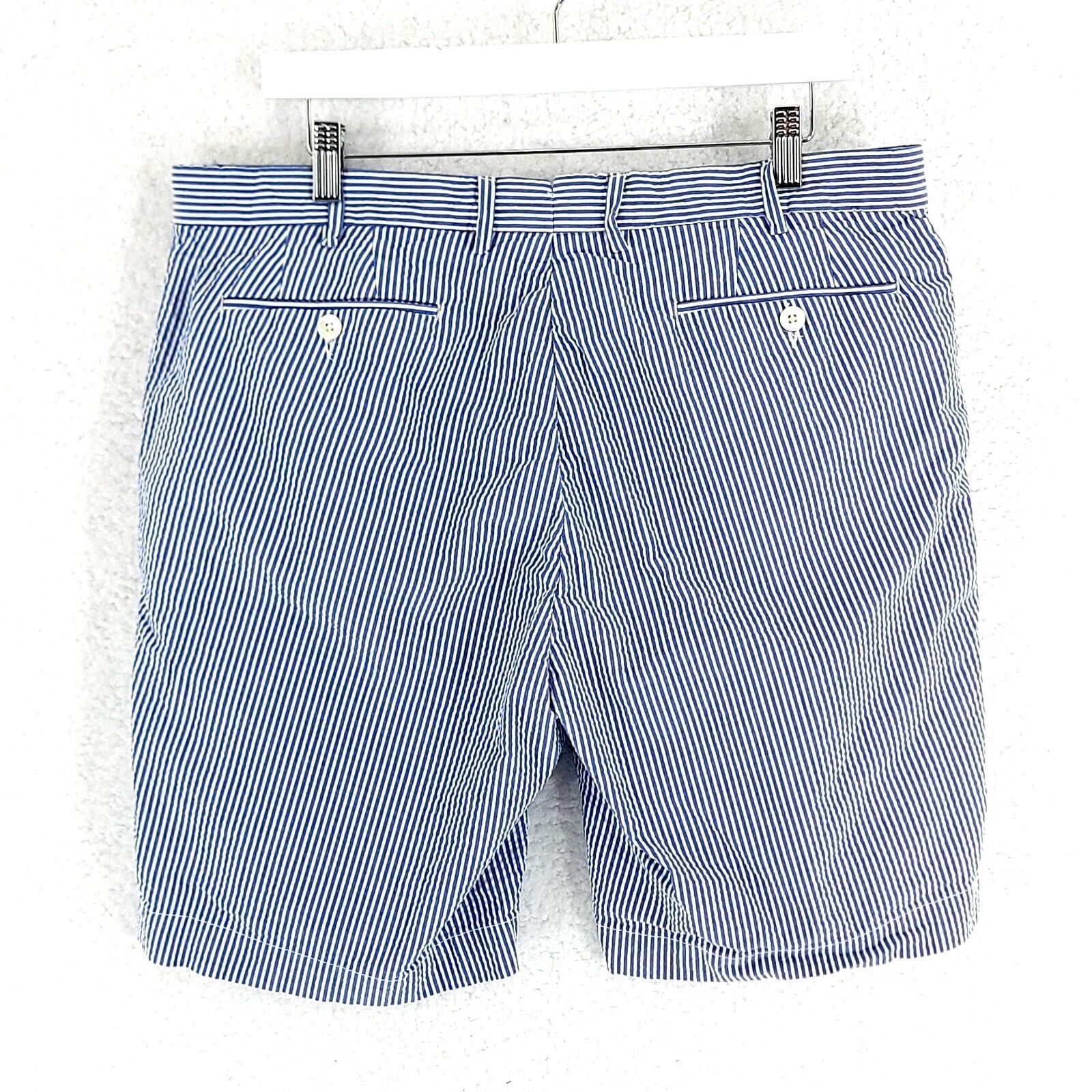 Polo Ralph Lauren Polo Ralph Lauren Suffield Fit Blue White Striped Seersucker Size US 36 / EU 52 - 5 Thumbnail
