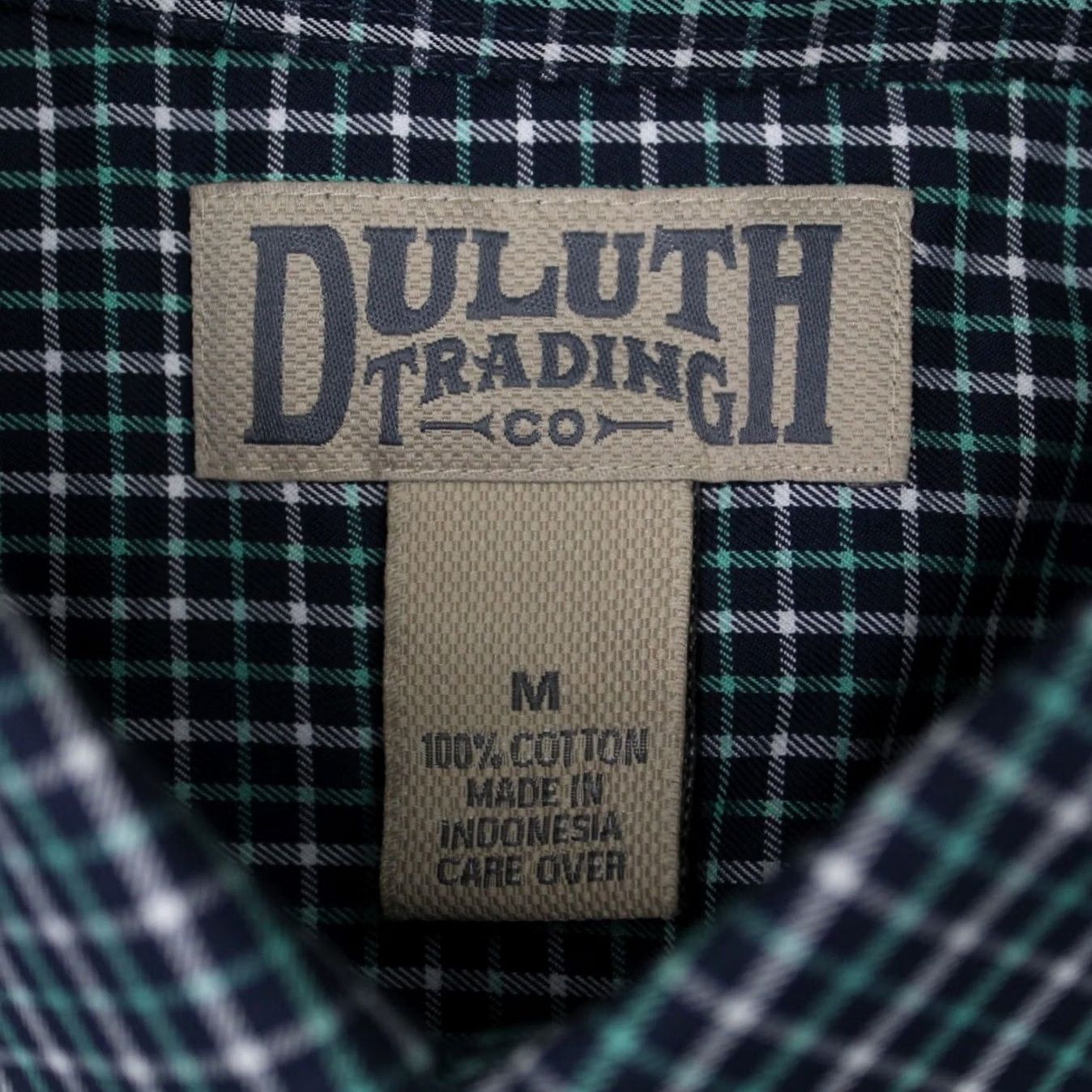 Vintage Duluth Shirt Mens Medium Green & Blue Wrinklefighter Relaxed Fit Cotton L/S Size US M / EU 48-50 / 2 - 7 Thumbnail