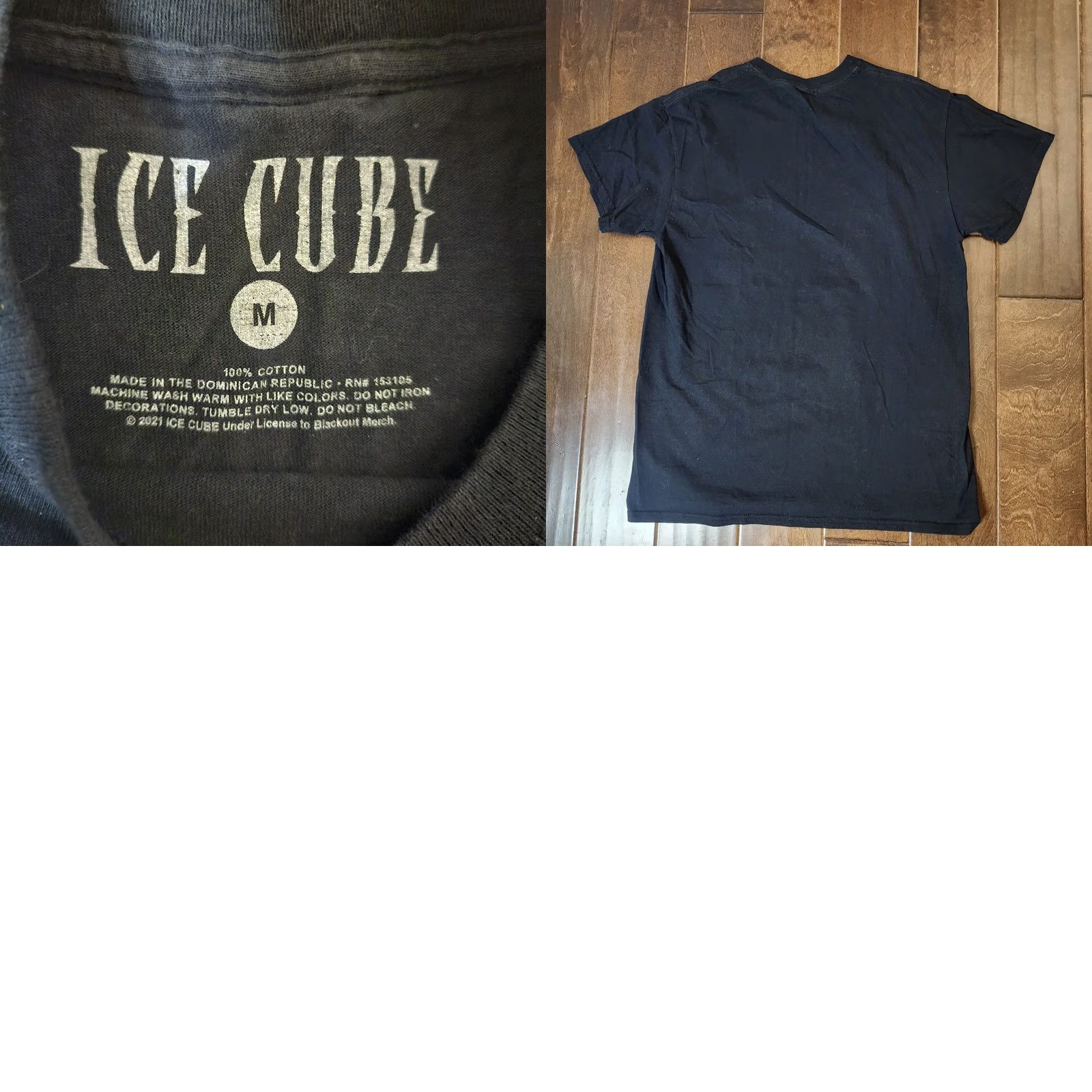 Vintage Ice Cube T Shirt West Coast 90s Retro Front Print Black Cotton Short Sleeve Crew Neck M Mens Womens Unisex Adult Regular Fit Graphic 2020s Size US M / EU 48-50 / 2 - 9 Thumbnail