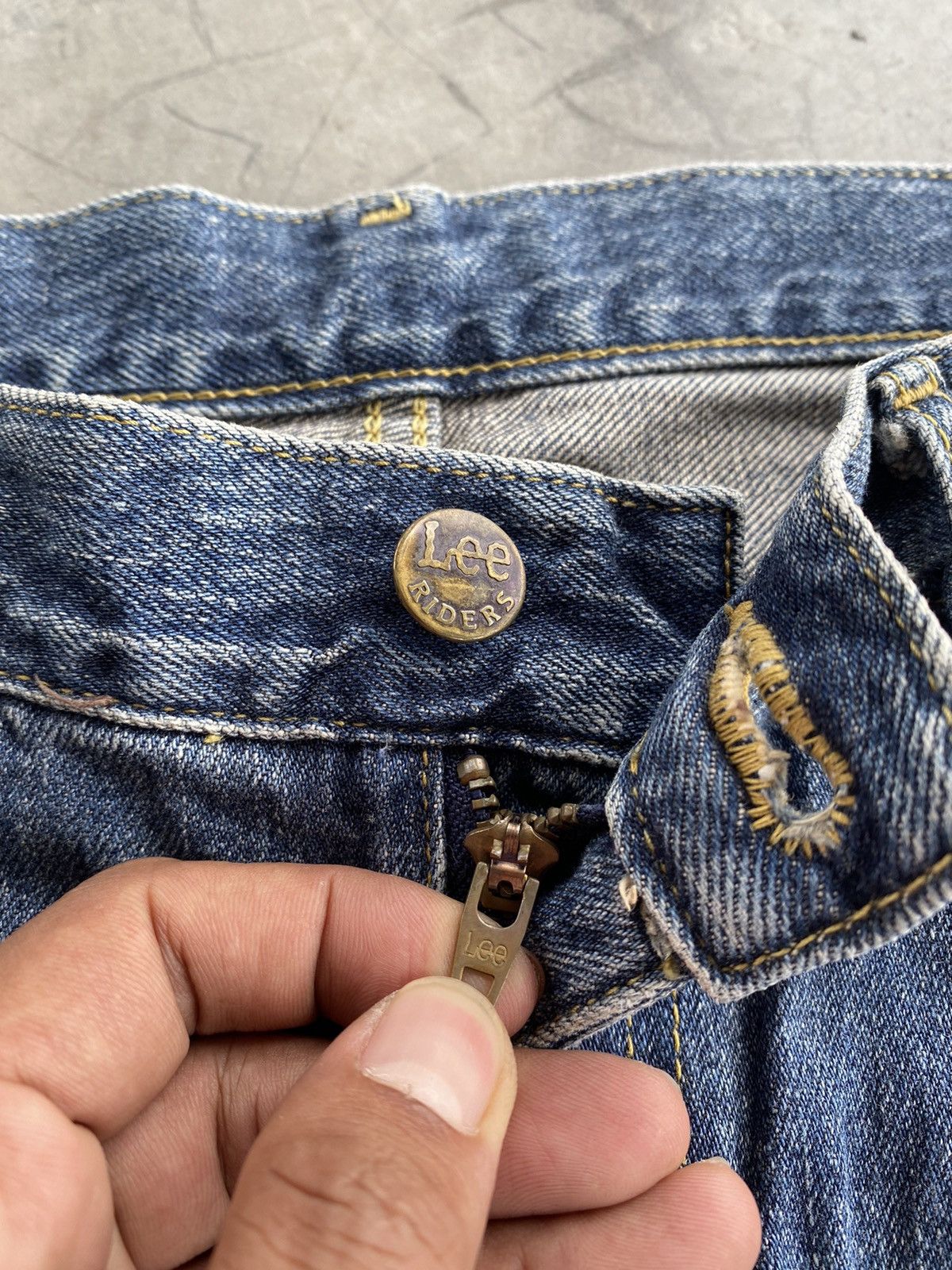 Lee Flare Jeans Japanese Lee Rider Distressed Blue 231 Size US 32 / EU 48 - 8 Thumbnail