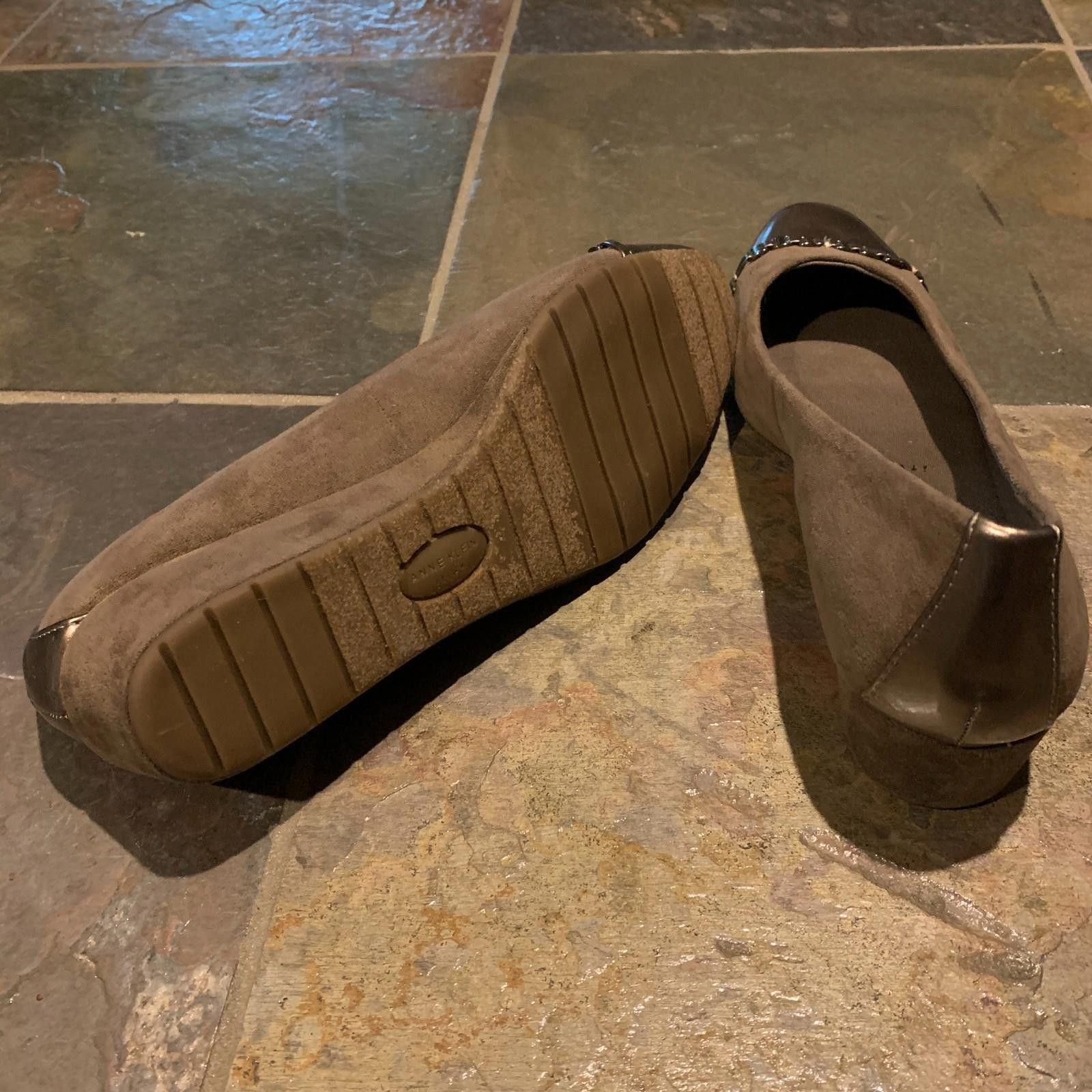 Designer ANNE KLEIN Akmaysel iFlex Brown Cap Toe Flats - Sz 8M (S636) Size US 8 / IT 38 - 5 Thumbnail