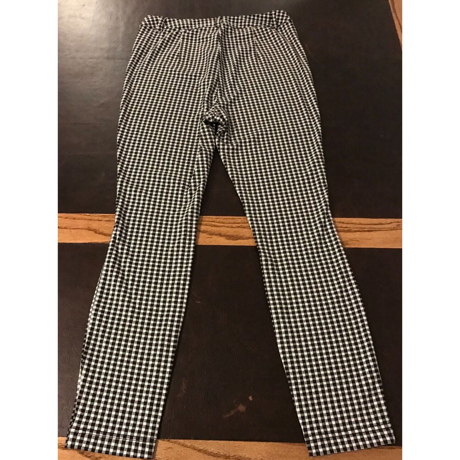 Anthropologie Anthropologie Maeve Black/White Gingham Print Slim Pants Size 32" / US 10 / IT 46 - 2 Thumbnail