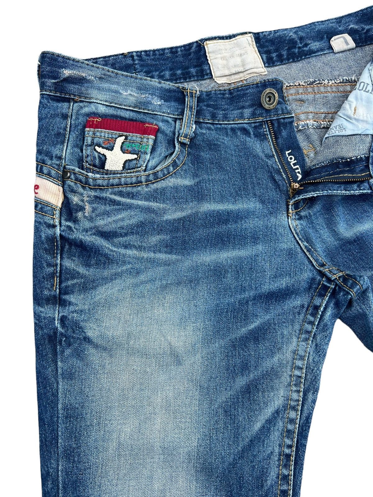 Japanese Brand RARE! Yoshitomo Nara Lolita Vintage Denim Jeans Size US 32 / EU 48 - 6 Thumbnail