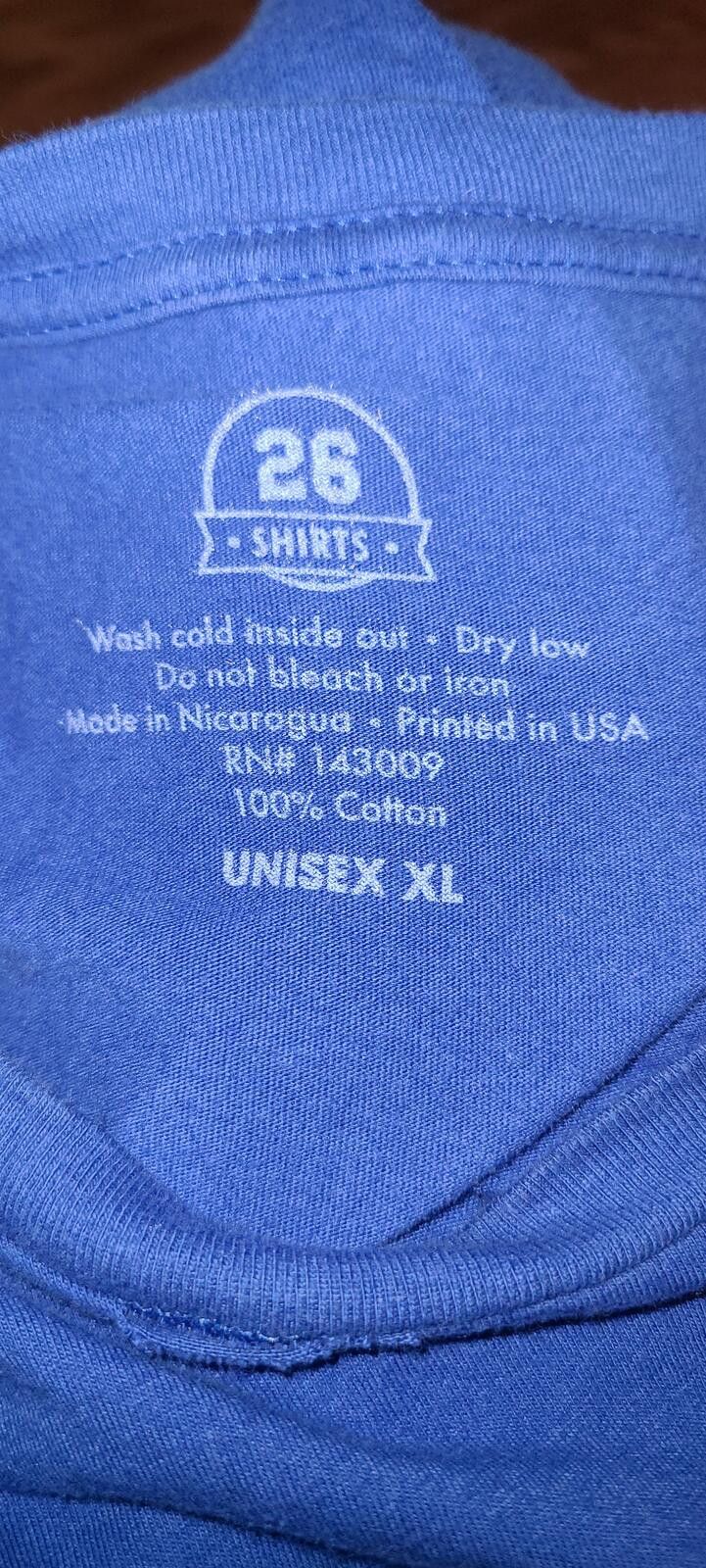 Other Unisex Buffalo Baseball Graphic T-Shirt XL Blue Size ONE SIZE - 3 Thumbnail