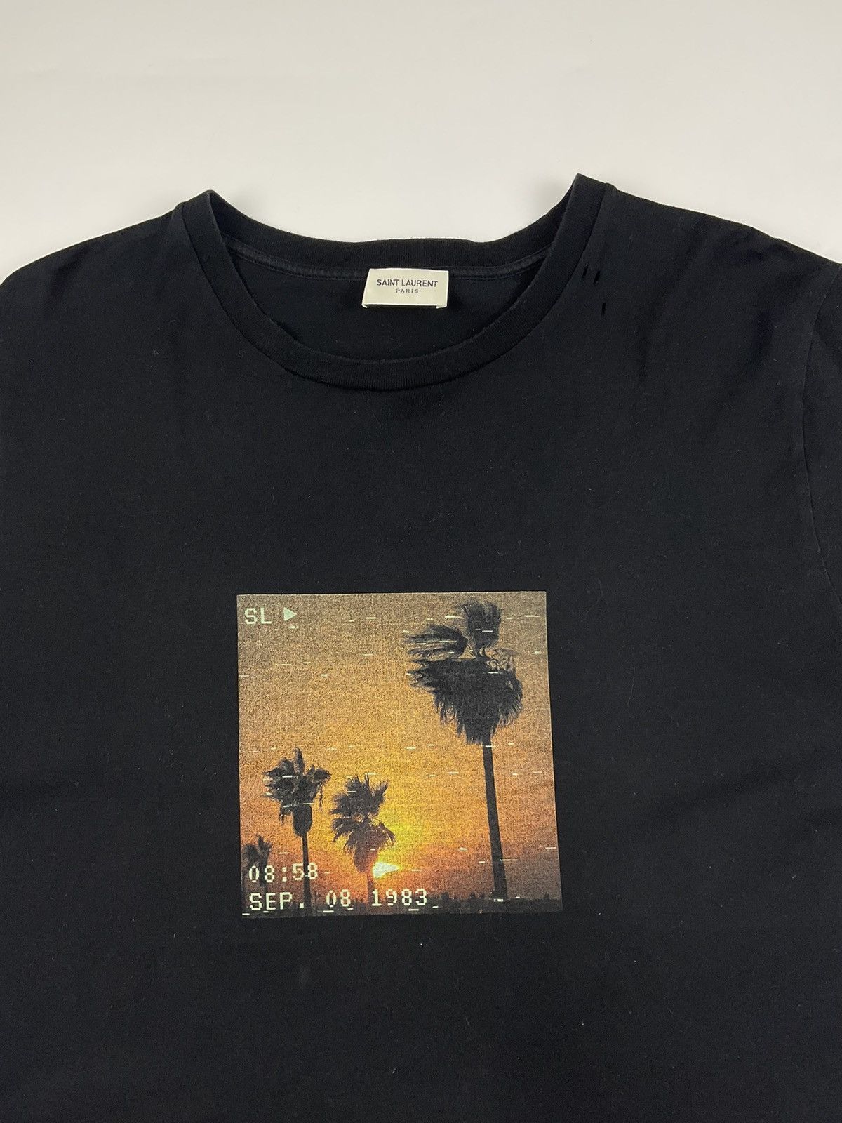 Saint Laurent Paris Saint Laurent Palm Tree Tee Size US L / EU 52-54 / 3 - 2 Thumbnail