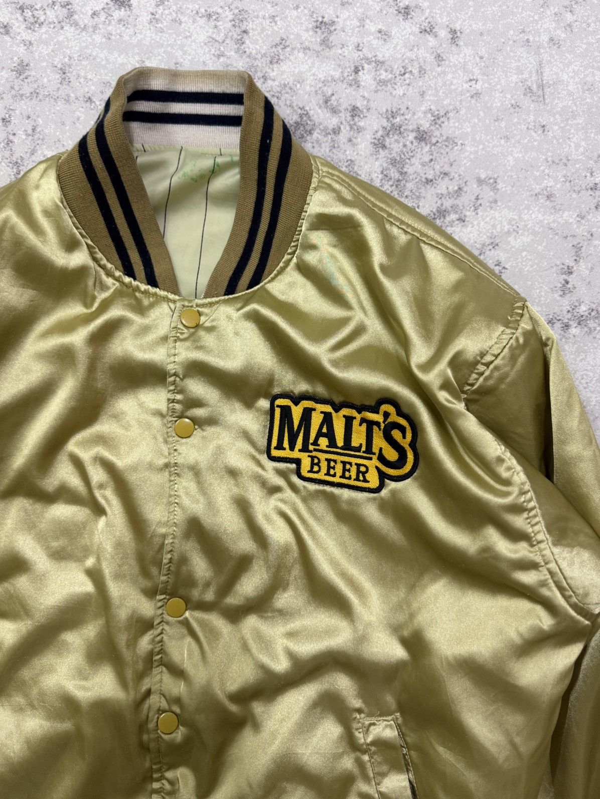 Vintage Vintage Suntory Malt’s Beer Riversible Varsity Bomber Jacket Size US L / EU 52-54 / 3 - 17 Thumbnail