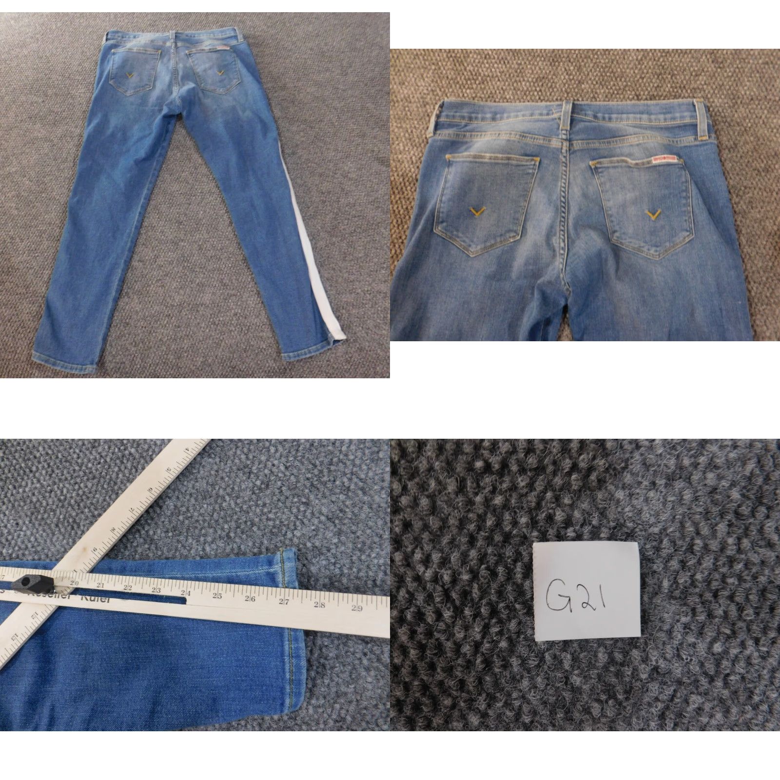 Hudson Hudson Jeans Womens 29 Blue Natalie Mid Rise Skinny Ankle Stretch Denim Jeans Size 29" - 8 Thumbnail
