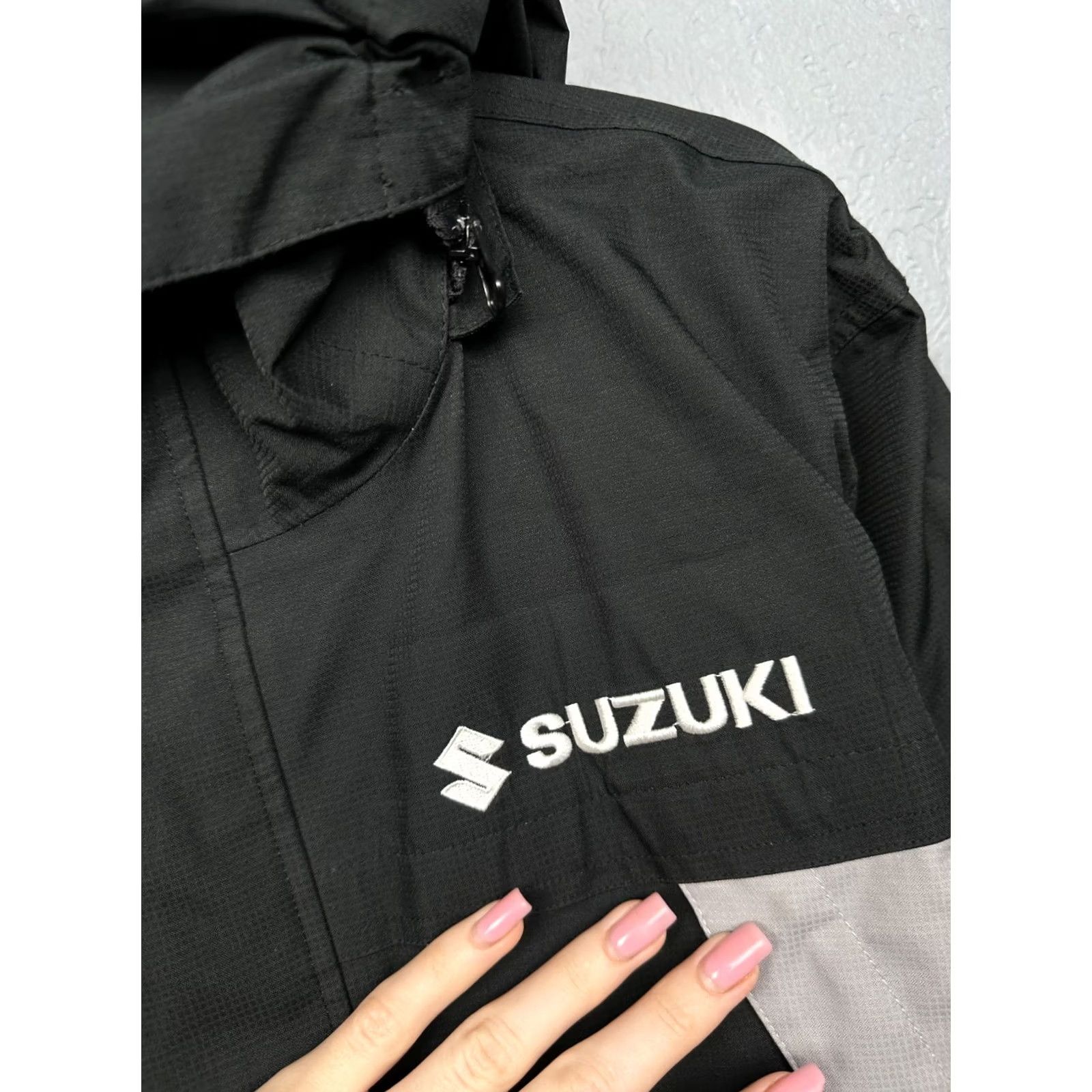 Vintage Suzuki Racing Team Mens Jacket Size L Black Windbreaker Racing Jacket Mens L Size US L / EU 52-54 / 3 - 3 Thumbnail