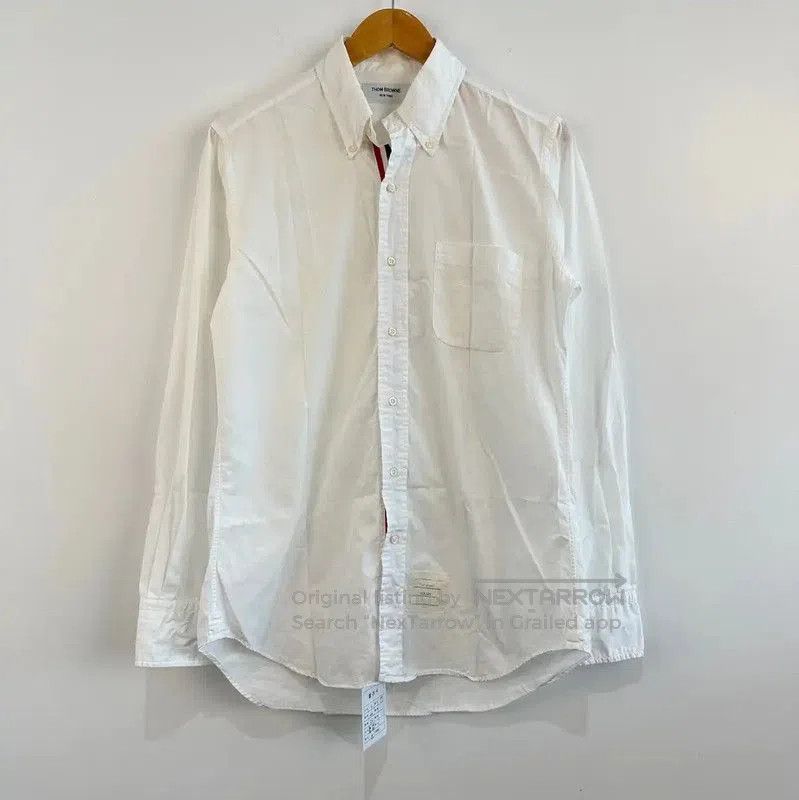 Thom Browne Thom Browne White Cotton Long Sleeve Shirt . Size US L / EU 52-54 / 3 - 1 Thumbnail