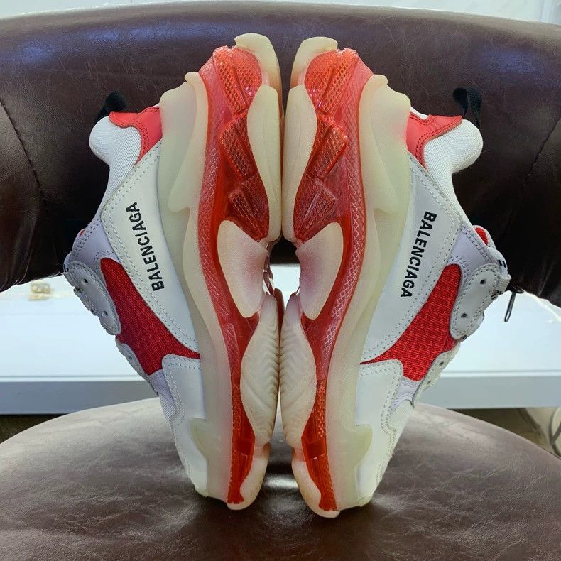 Balenciaga Balenciaga White and red air cushion shoes 2502-Nextarrow Size US 5.5 / EU 38 - 4 Thumbnail