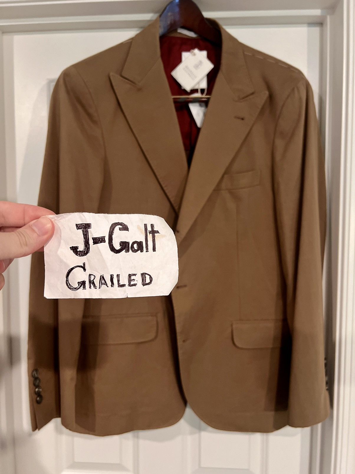 Brunello Cucinelli New Brunello Cucinelli Cashmere/Cotton Peak Lapel blazer Size 42R - 1 Thumbnail
