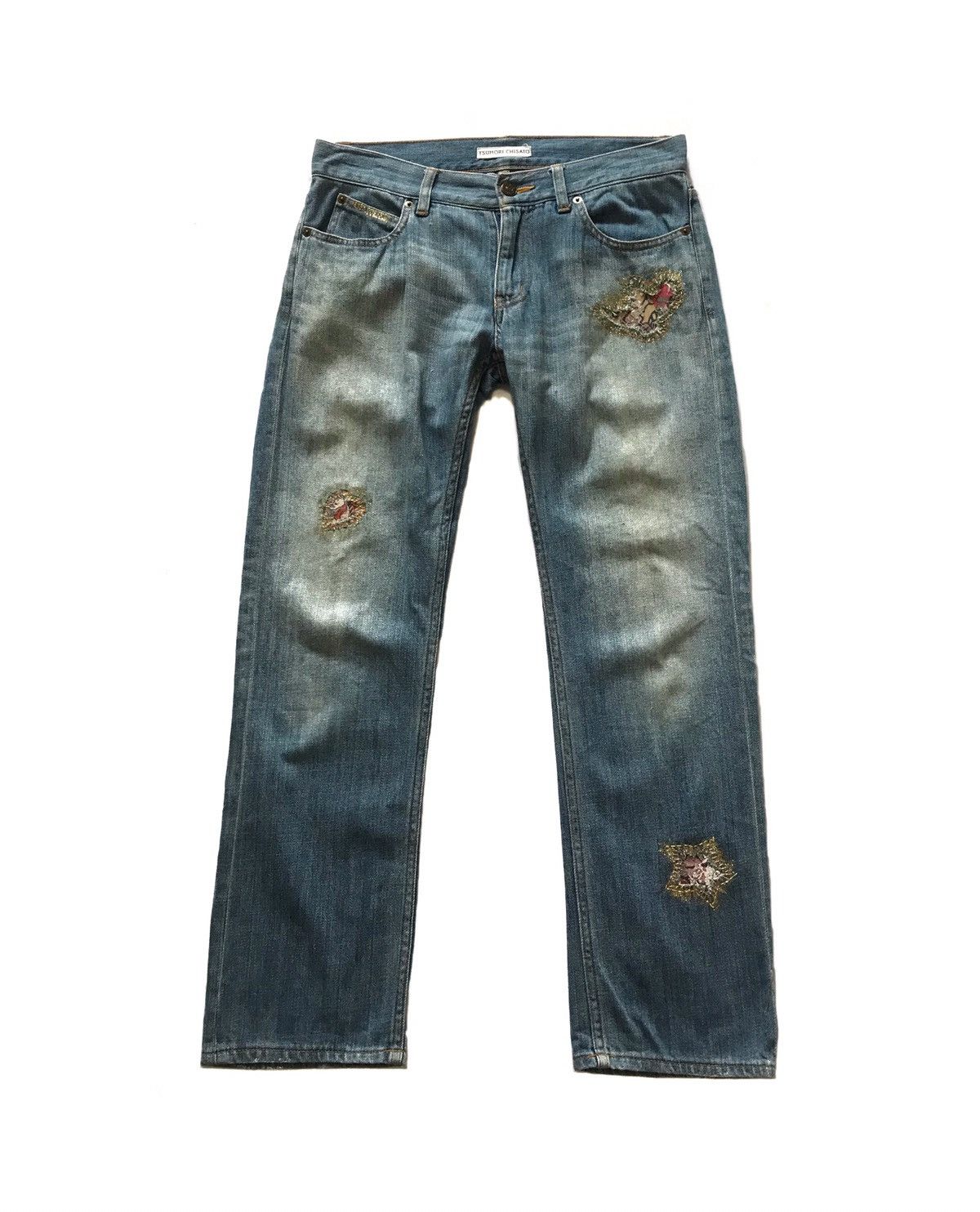Issey Miyake × Tsumori Chisato TSUMORI CHISATO PATCHWORK LOVE JEANS Size US 30 / EU 46 - 1 Thumbnail