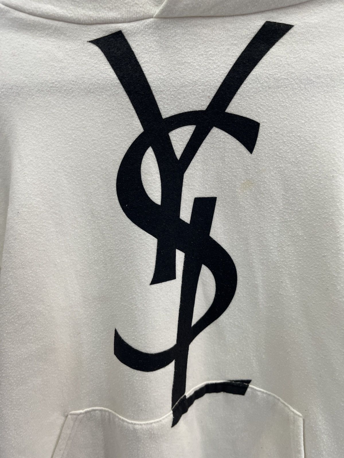 Other BOOTLEG Ysl White Hoodie Size US L / EU 52-54 / 3 - 1 Thumbnail