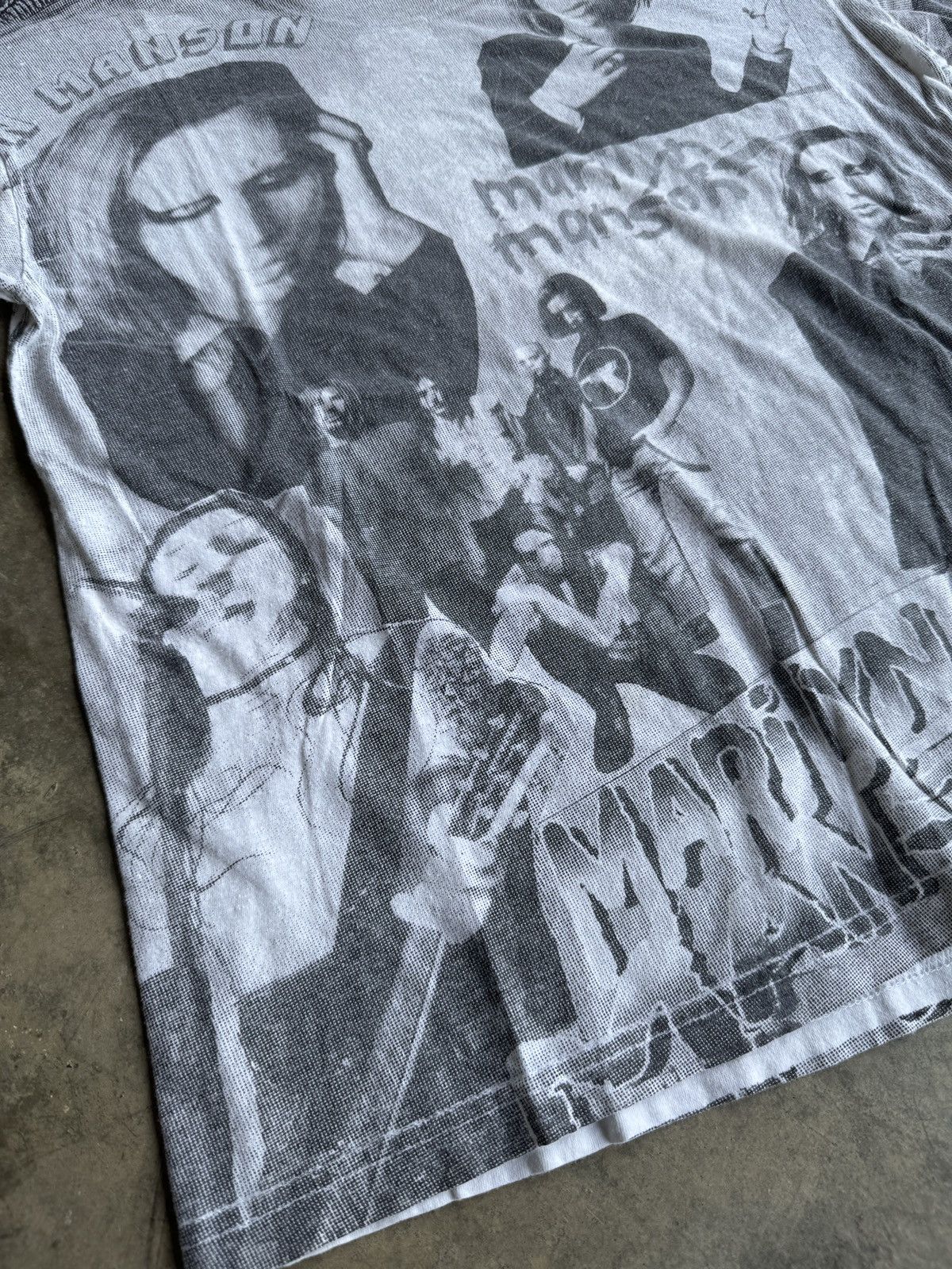 Marilyn Manson *RARE* VINTAGE MARILYN MANSON AOP METAL BAND TEE Size US M / EU 48-50 / 2 - 2 Thumbnail