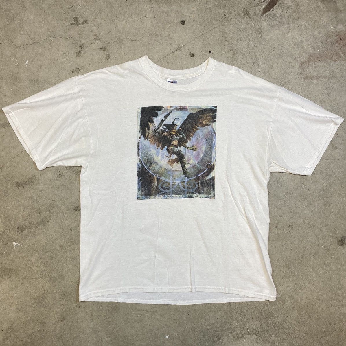 Vintage Magic The Gathering Serra Angel T Shirt XL MTG