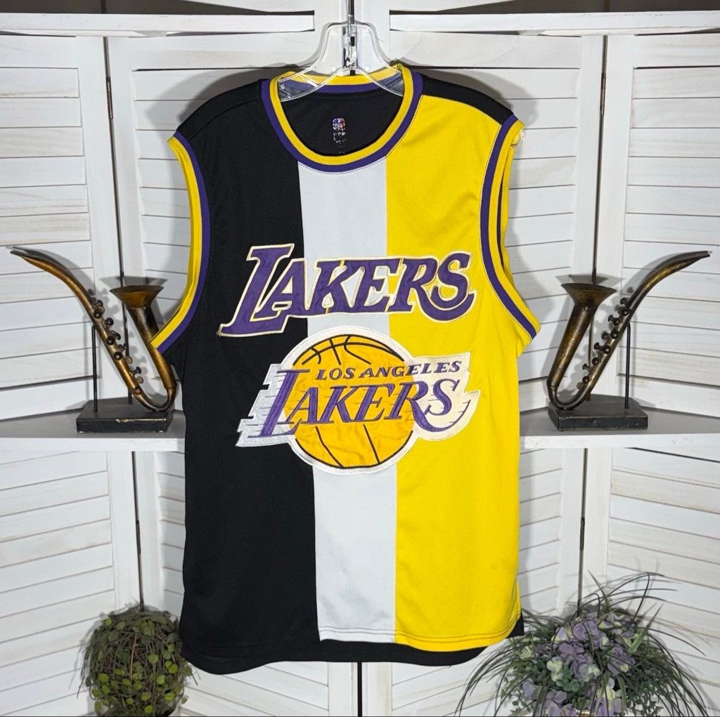 NBA NBA Lakers 3D logo basketball jersey shirt black yellow L Size US L / EU 52-54 / 3 - 1 Thumbnail