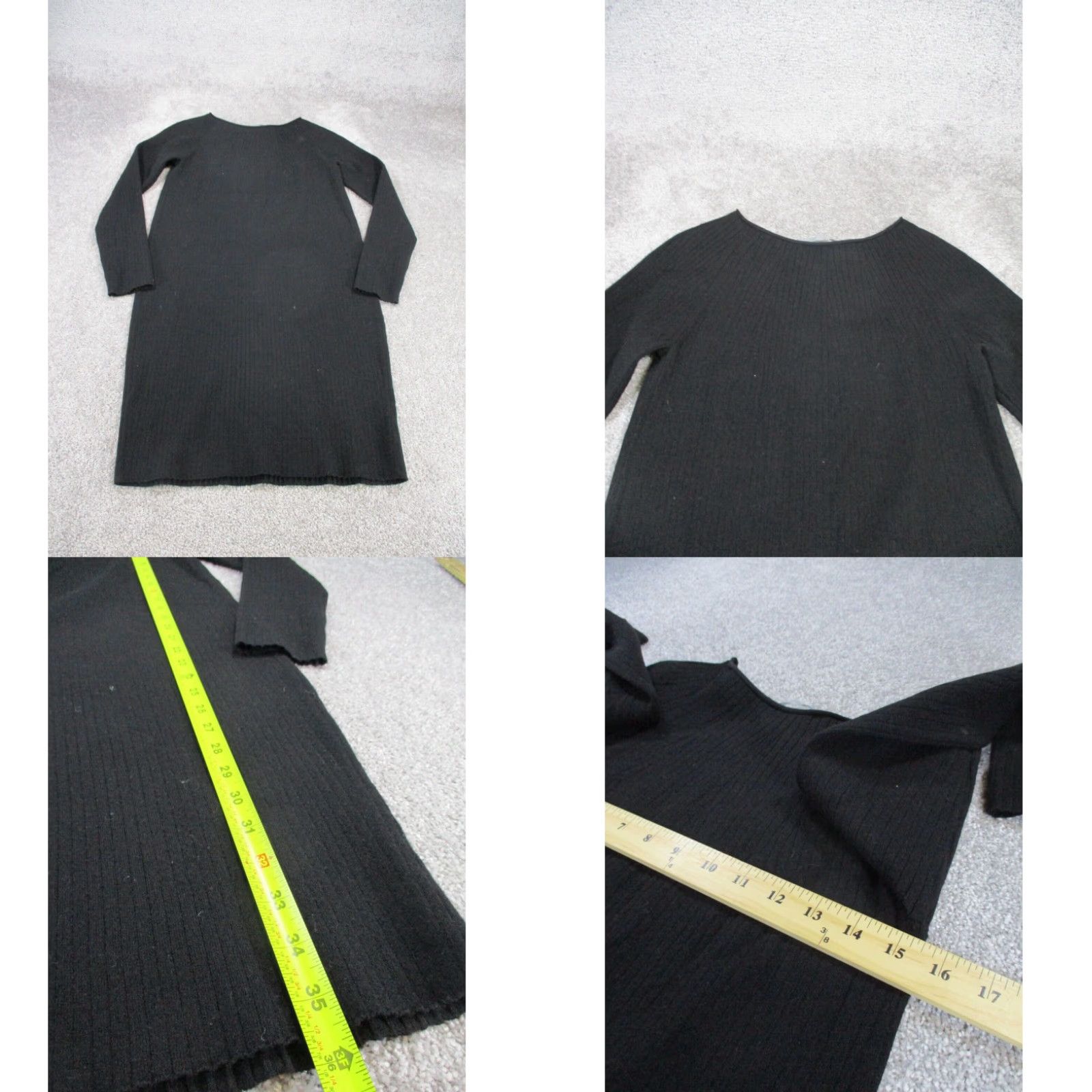 Vince Vince Womens Shift Dress Black Long Sleeve Extra Small XS Size XS / US 0-2 / IT 36-38 - 4 Thumbnail