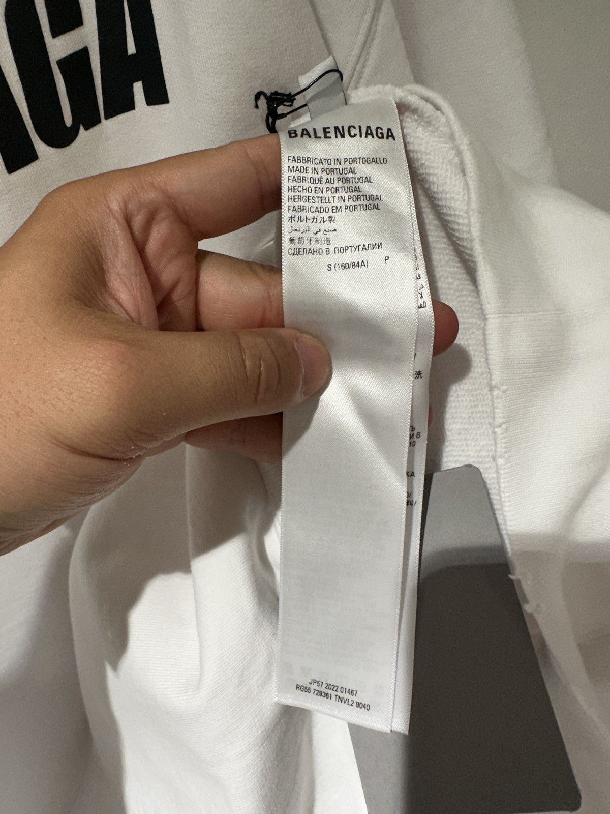 Balenciaga Balenciaga White Bold Logo Hoodie Size US M / EU 48-50 / 2 - 6 Thumbnail