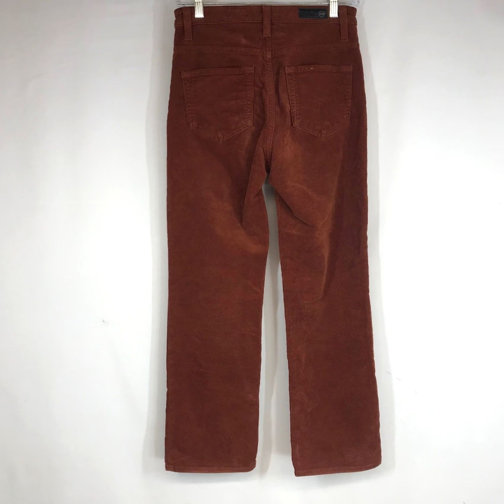Vintage AG Adriano Goldschmied Rhett High Waisted Straight Corduroy Pants Rust Brown Size 42" / US 20 - 4 Thumbnail