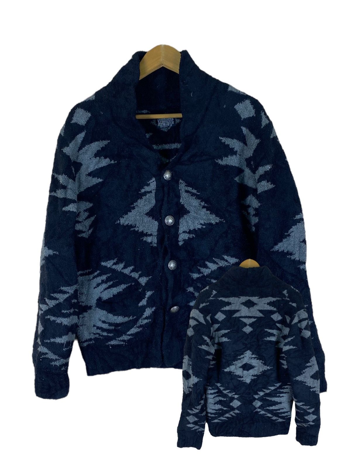 Japanese Brand Japanese Brand Stooge & Co Navajo Motif Sherpa Cardigan Size US M / EU 48-50 / 2 - 1 Thumbnail
