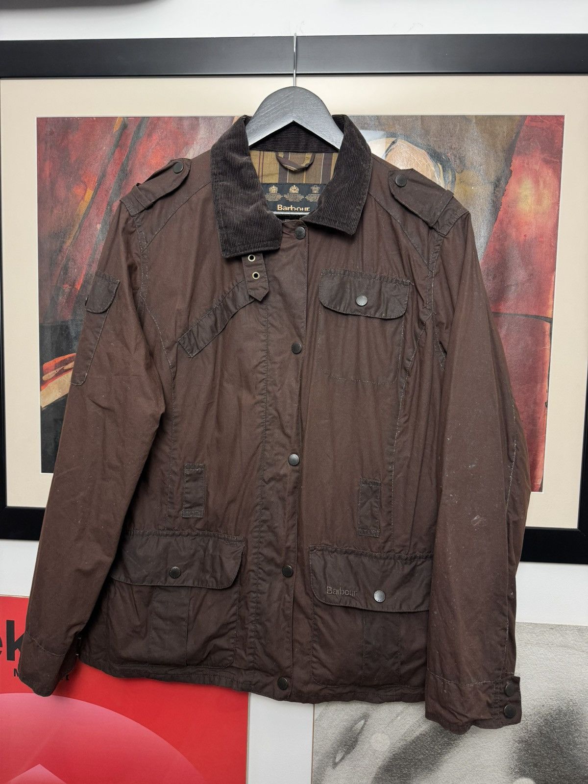 Barbour Vintage Barbour Waxed Jacket Brown Casual Hype Rare Archive Size US S / EU 44-46 / 1 - 1 Thumbnail