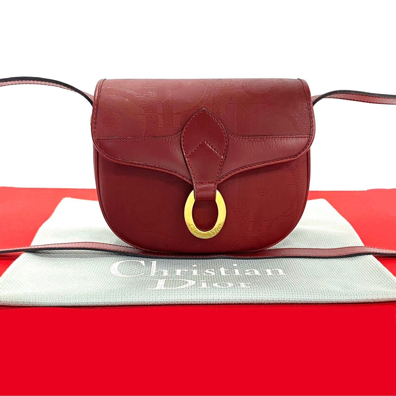 Dior Dior Shoulder Bag Red Leather Size ONE SIZE - 1 Thumbnail