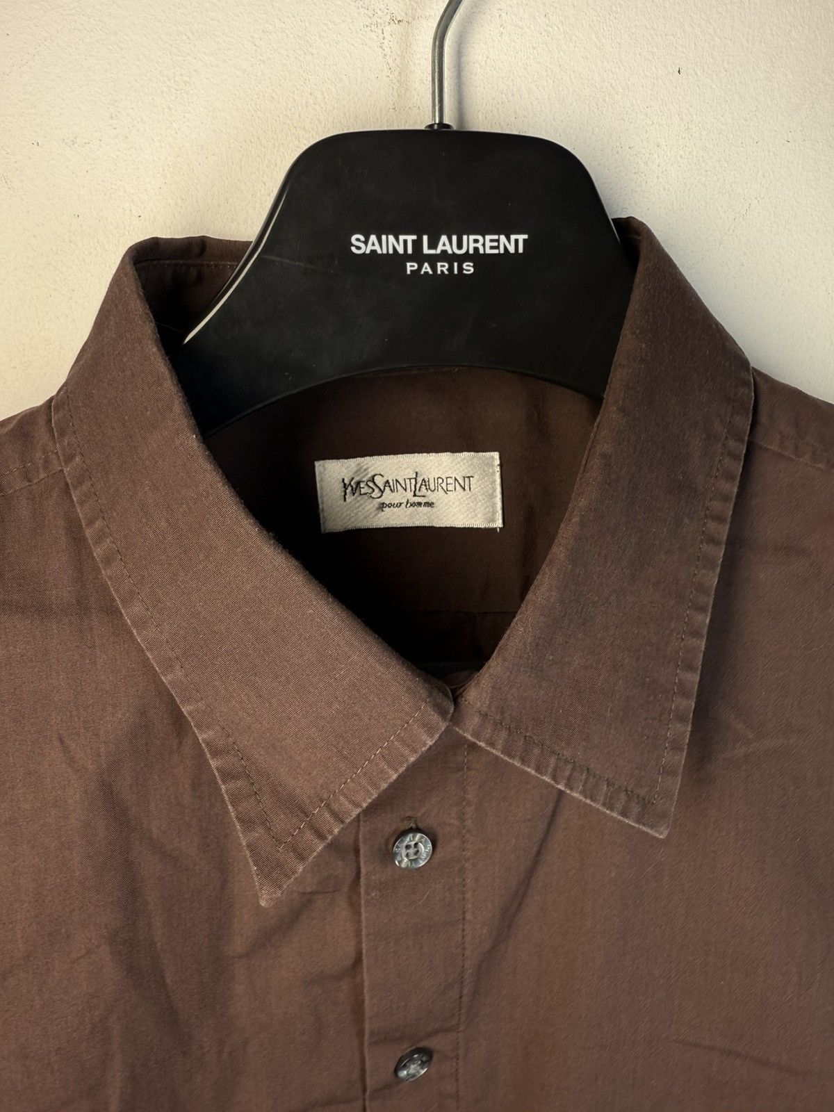 Yves Saint Laurent Brown YSL Shirt Summer Chocolate Size US XXL / EU 58 / 5 - 16 Thumbnail