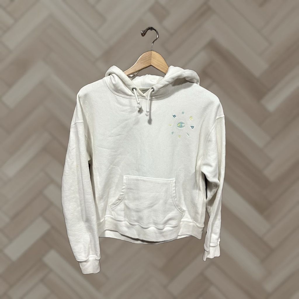 Champion Champion Womens Pullover Sweatshirt White Cropped Reverse Weave Size M Size M / US 6-8 / IT 42-44 - 1 Thumbnail