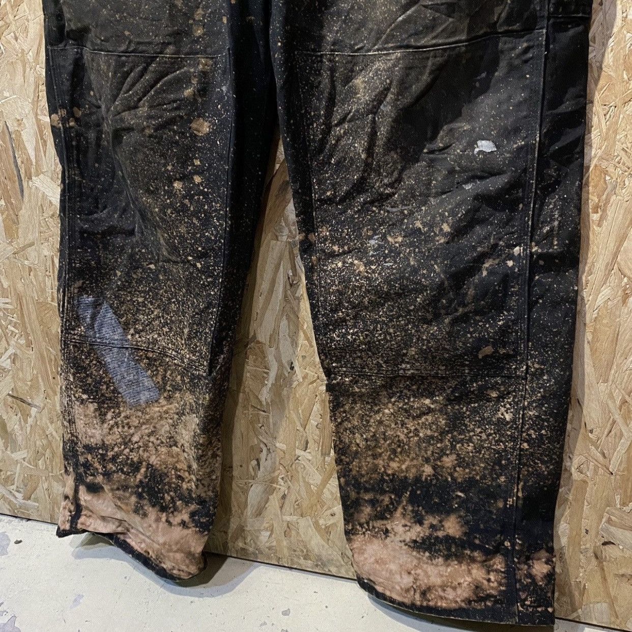 Carhartt × Carhartt Wip × Vintage Carhartt Men's Black Bib Patched /marked Carpenter Dungarees Size US 42 / EU 58 - 6 Thumbnail