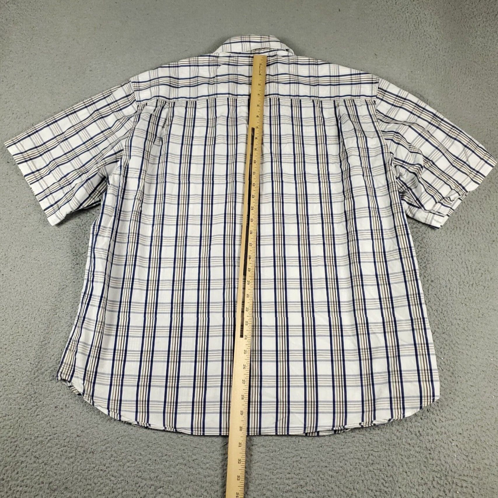 Paul & Shark Paul & Shark Button-Up Shirt Mens Size 43 Blue Plaid Short Sleeve Casual Workwear Size US XL / EU 56 / 4 - 3 Thumbnail